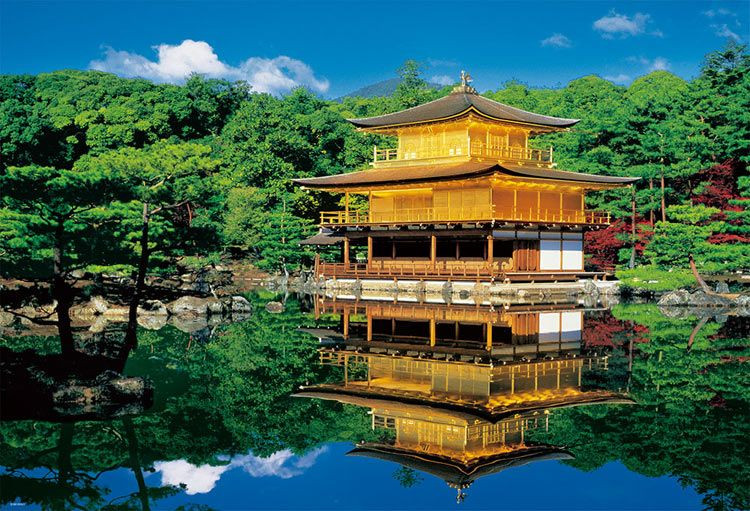 Jigsaw Puzzle The Golden Pavilion / Kinkakuji in Kyoto (2000 S-Pieces)
