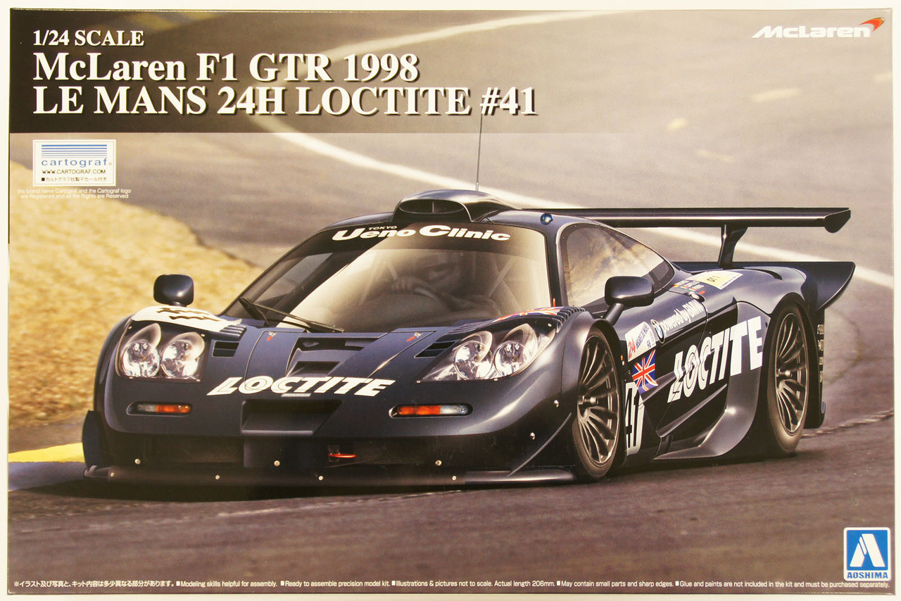 Aoshima 07457 McLaren F1 GTR 1998 Le Mans 24H Loctite #41 1/24