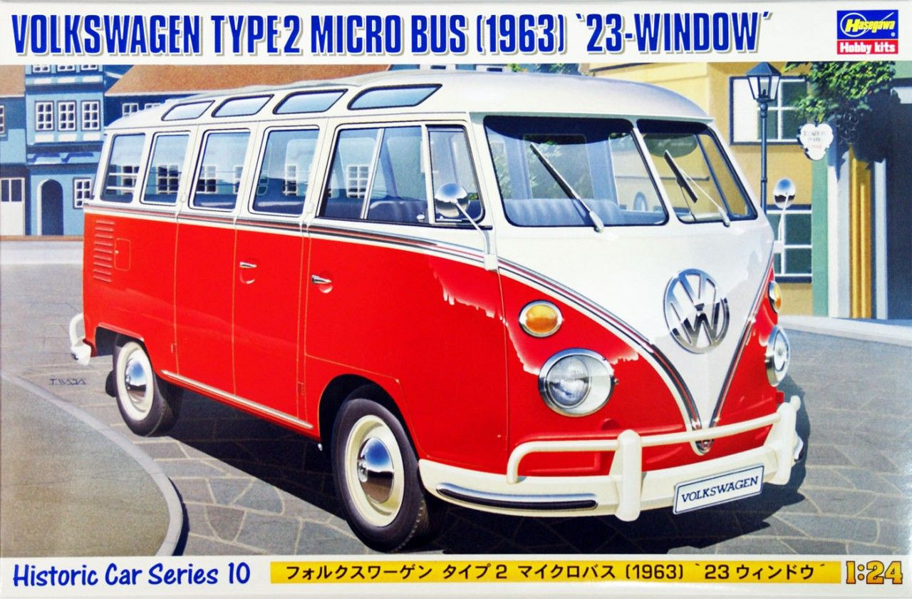 1/24 Volkswagen Type 2 Micro Bus (1963) '23-Window' Plastic Model