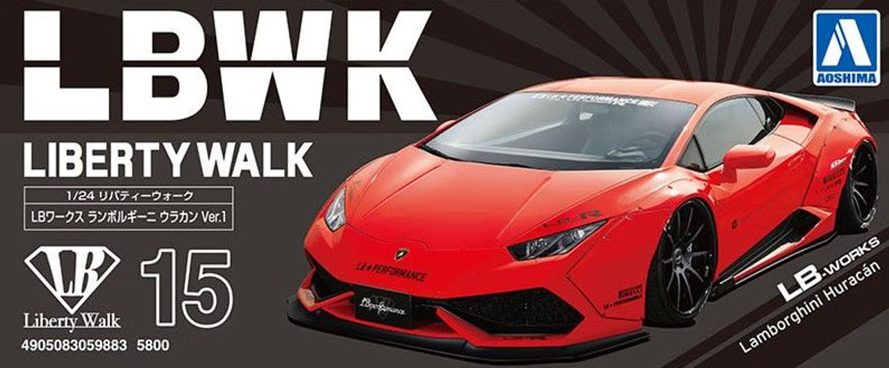 Liberty Walk 1/24 Lamborghini Huracan Ver.1 Plastic Model