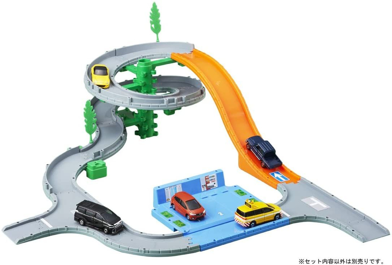 Tomica Easy to assemble! Round and Round Pass Road Set