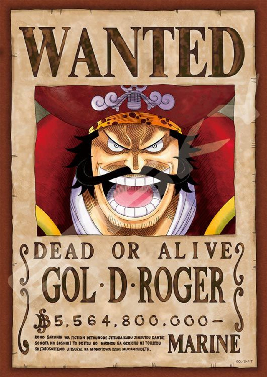 Jigsaw Puzzle One Piece Gol D Roger Wanted Poster 8 Pieces