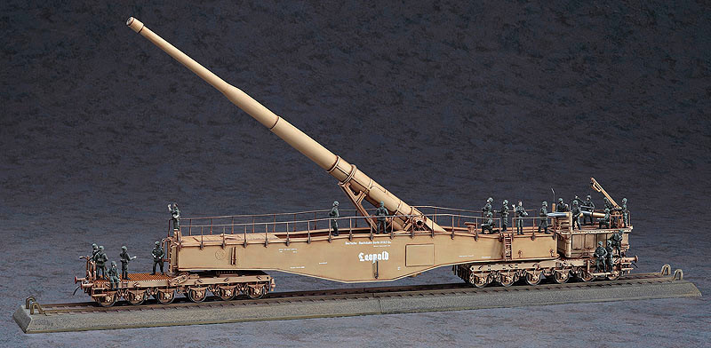 Hasegawa MT58 GERMAN RAILWAY GUN K5 (E) LEOPOLD with Figure 1/72
