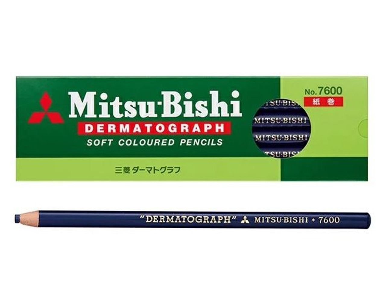 Mitsubishi Pencil Dermatograph Soft Colored Pencil 7600 Blue