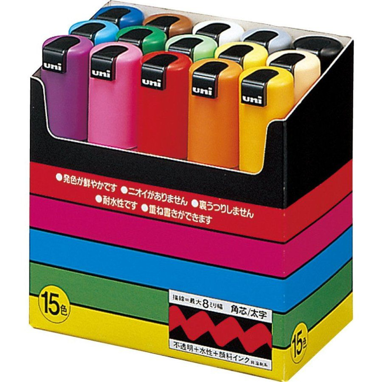 Mitsubishi Pencil uni POSCA Bold square core 15 color set
