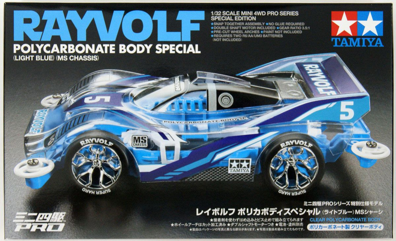 Mini 4WD 1/32 Rayvolf Polycarbonate Body Special (Light Blue) (MS Chassis)