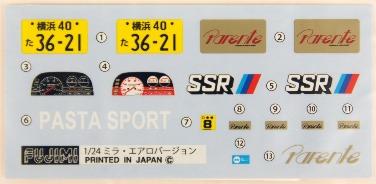 Fujimi ID-153 Daihatsu MIRA Turbo TR-XX or AERO 1/24 Scale