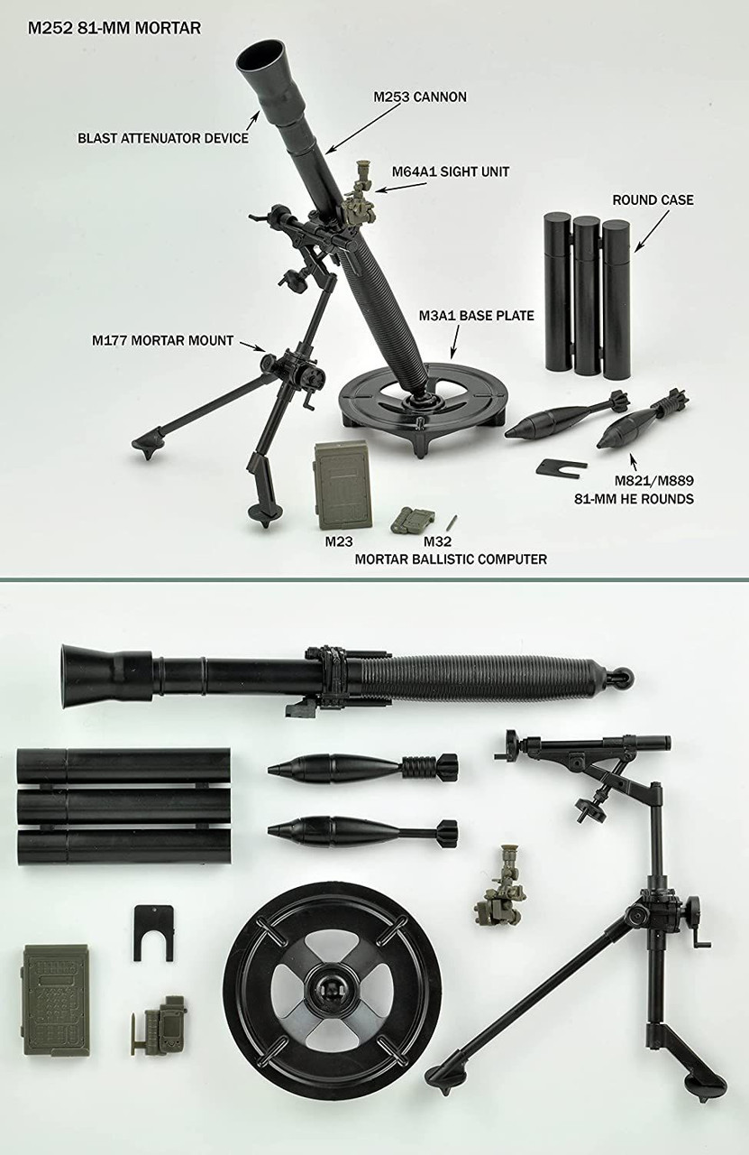 Military Series 1/12 Little Armory 81mm Mortar M252 type