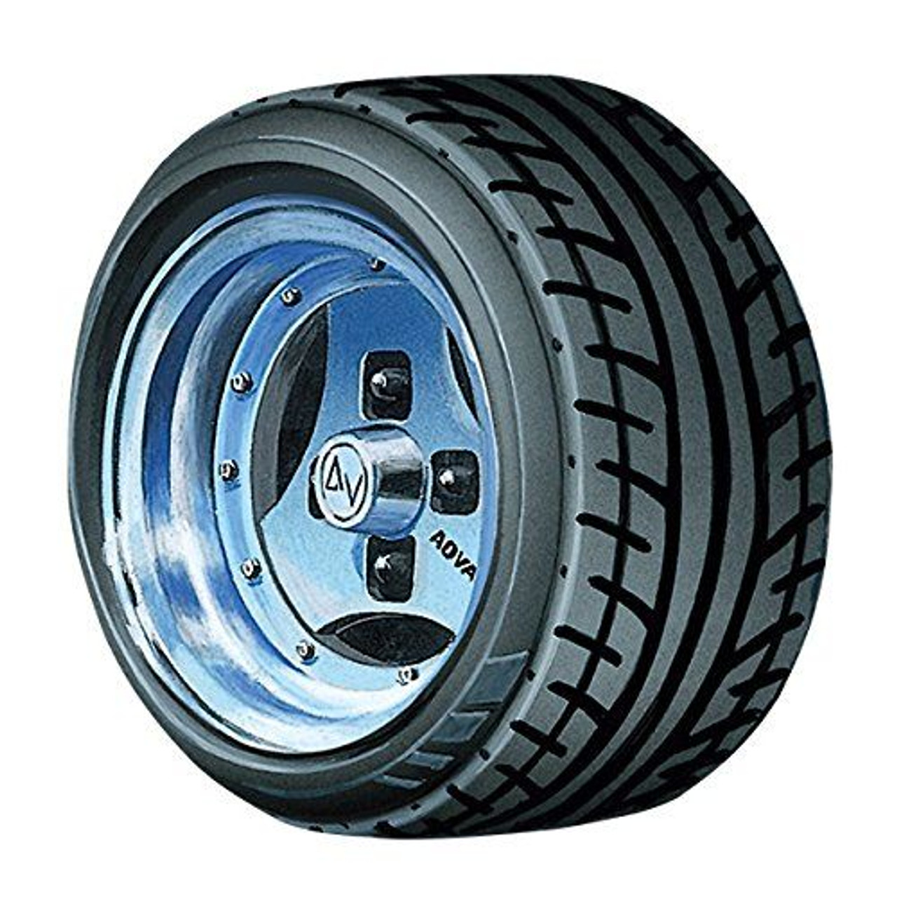 Tuned Parts 1/24 Advan A3A Short Rim 14inch Tire & Wheel Set