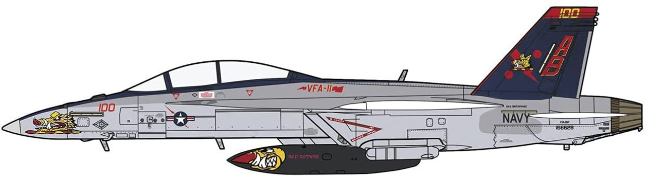 1/72 F/A-18F Super Hornet VFA-11 Red Rippers CAG 2013
