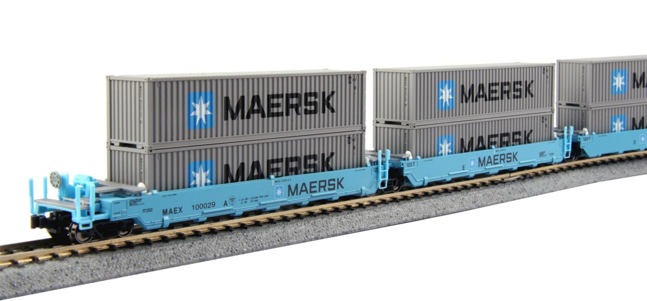 106-6198 Gunderson MAXI-I Double Stack Car MAERSK #100029 w/MAERSK