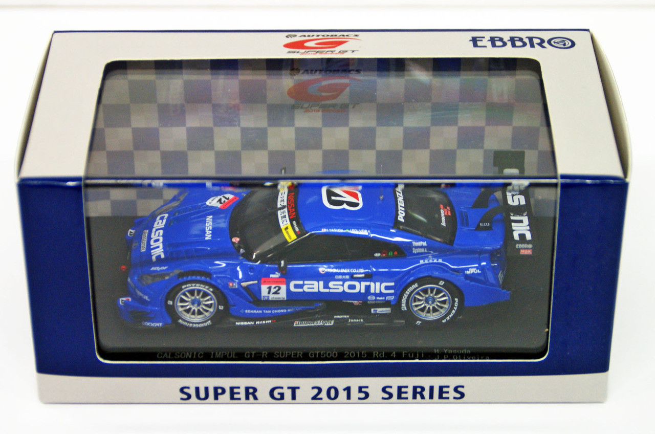 Ebbro 45278 CALSONIC INPUL GT-R FUJI 2015 No.12 Blue 1/43 Scale