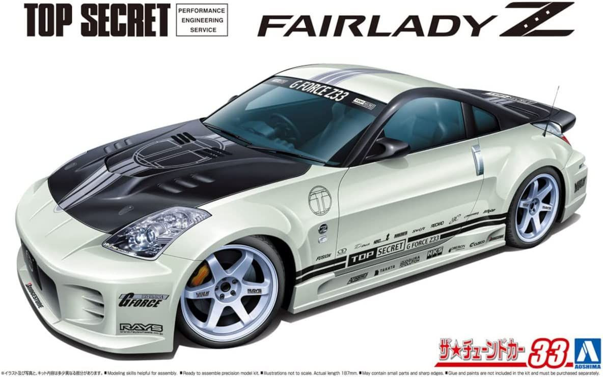 The Tuned Car 1/24 Top Secret Z33 Fairlady Z '05 (Nissan) Plastic