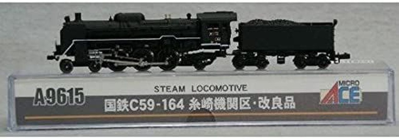 A9615 JNR Steam Locomotive C59-164 Itozaki Depot/ Improved (N Scale)