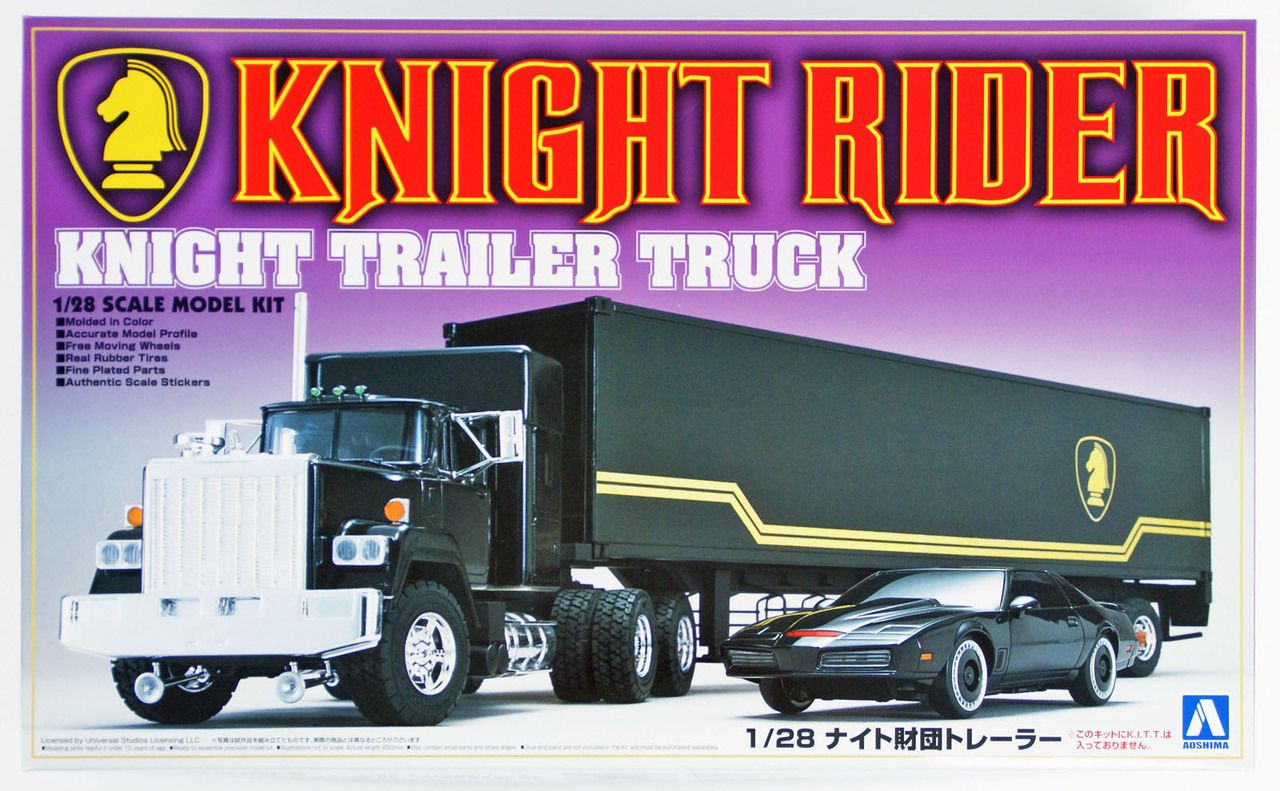 Aoshima Knight Rider 1/28 Knight Rider Trailer Truck Plastic Model