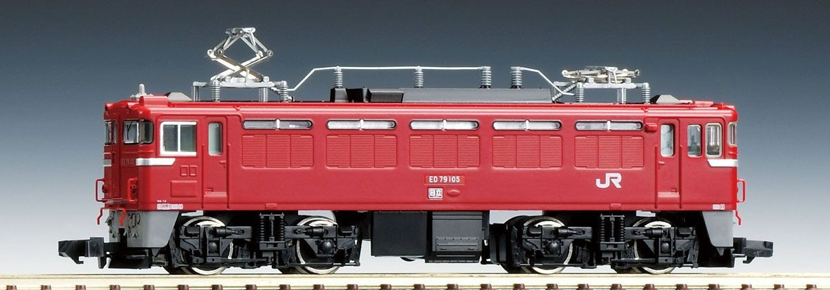7150 JR Electric Locomotive Type ED79-100 (H Rubber/ Gray) (N scale)
