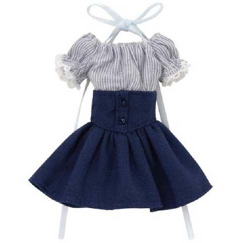 Azone PIC202-NVN 1/12 Off-Shoulder Sunny One Piece Dress Navy Stripe x Navy