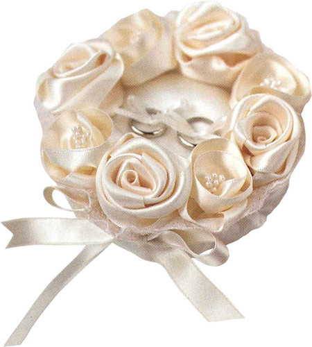 Hamanaka H431-121 Wedding Kit Wedding Rose Ring Pillow Champagne Gold