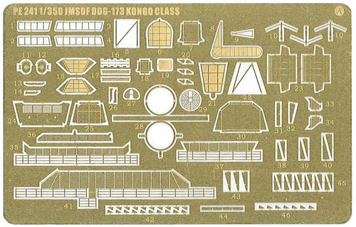 Pit-Road Skywave PE241 Photo-etched Parts for JMSDF Aegis Escort Vessel DDG-173 Kongo 1/700 Scale