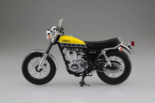 Aoshima Skynet 05887 YAMAHA SR400 Light Reddish Yellow Solid 1/12 Scale Finished Model