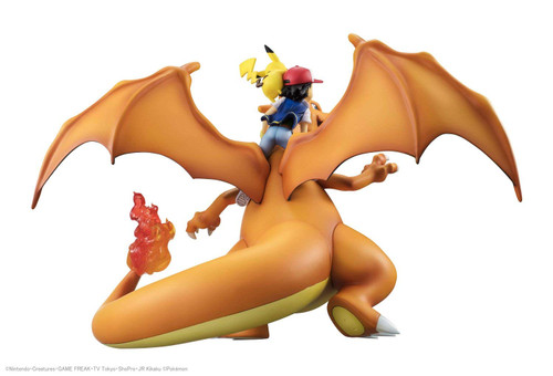 MegaHouse G.E.M. Series Pokemon Ash & Pikachu & Charizard Figure