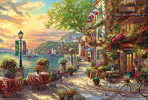 Beverly Jigsaw Puzzle 31-492 Thomas Kinkade French Riviera Cafe (1000 Pieces)