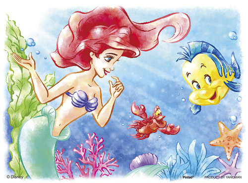 Yanoman Jigsaw Puzzle 2301-19 Disney Little Mermaid Shimmering Ocean (150 Plastic Pieces)