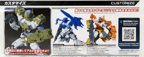 Bandai 30 MM Option Armor for Close Combat (for ALTO Dark Green) 1/144 Scale