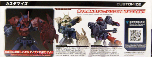 Bandai 30MM Close Fighting Option Armor for PORTANOVA/Dark Red 1/144 Scale