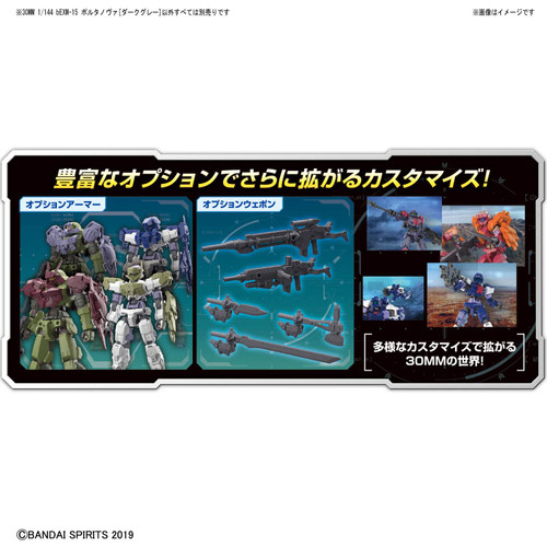 Bandai 30 Minutes Missions (30MM) bEMX-15 PORTANOVA (Dark Gray) 1/144 Scale Kit
