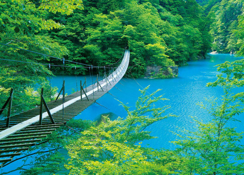 Epoch Jigsaw Puzzle 05-117 Shizuoka Japan Dream Suspension Bridge (500 Pieces)