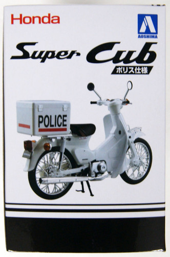 Aoshima 05689 Honda Super Cub Police Version 1/12 Scale Finished Model