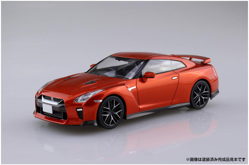 Aoshima 56387 07-A Nissan GT-R (Orange) 1/32 Scale Pre-Painted Snap-Fit Kit