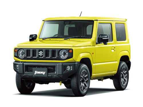 Aoshima 57766 08-A Suzuki Jimny (Kinetic Yellow) 1/32 Scale Pre-Painted Snap-Fit Kit