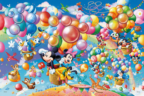 Epoch Jigsaw Puzzle 97-004 Disney All Characters Balloon Adventure (1000 Pieces)