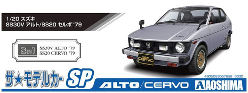 Aoshima 57858 The Model Car Suzuki SS30V Alto/SS20 Cervo 79 set 1/20 Scale Kit