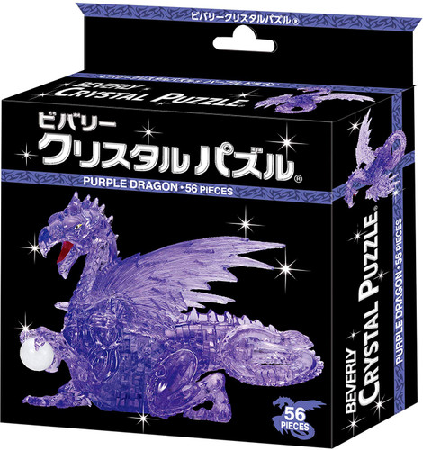 Beverly Crystal 3D Puzzle 487029 Dragon Purple (56 Pieces)