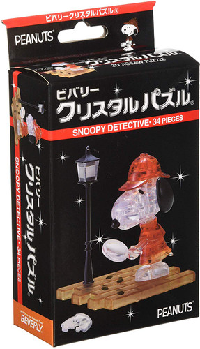 Beverly Crystal 3D Puzzle 486527 Snoopy Detective (34 Pieces)