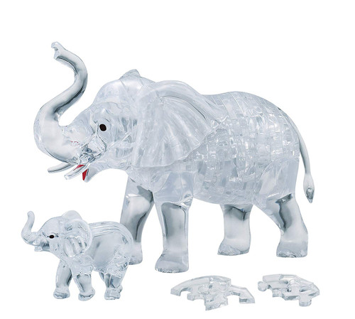 Beverly Crystal 3D Puzzle 486503 Elephant Clear (46 Pieces)