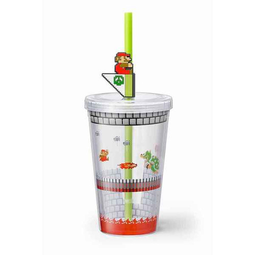 Nintendo Super Mario Home & Party Straw Tumbler (Bowser's Castle)