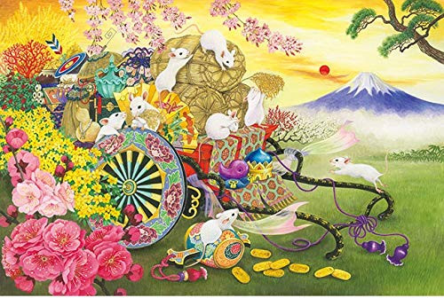APPLEONE Jigsaw Puzzle 1000-841 Japanese Taian Good Luck Mouse (1000 Pieces)