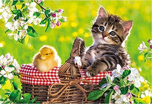 APPLEONE Jigsaw Puzzle 88-106 Kitten's Picnic with Little Chick (88 L-Pieces)