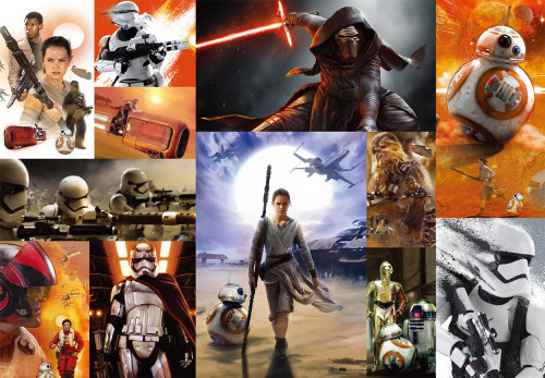 Tenyo Japan Pure White Jigsaw Puzzle WSG500-660 Stained Art Star Wars: The Force Awakens(500 Pieces)