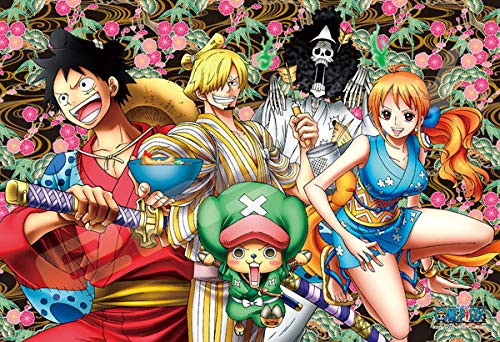 Ensky Art Crystal Jigsaw Puzzle 300-AC043 Japanese Anime One Piece Wano Country and Luffy (300 Pieces)