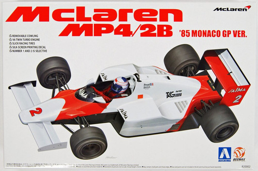 Aoshima 81914 McLaren MP4/2B '85 Monaco GP Version 1/20 Scale Kit