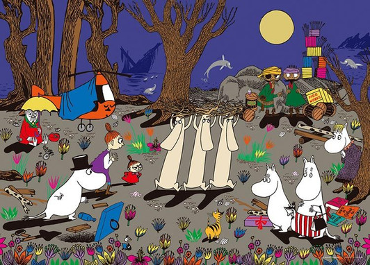 Yanoman 05-1052 Jigsaw Puzzle Moomin Ancestors of Osabishi Island (500 Pieces)