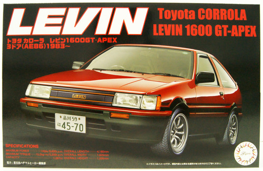 Fujimi Inch Up 1/24 No.9 Toyota Corolla Levin 1600 '83 Plastic Model