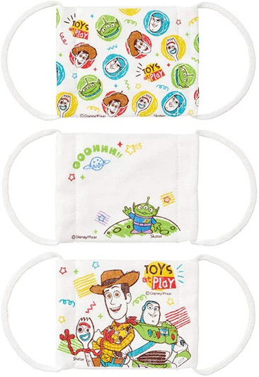 Skater Gauze Mask Set (3 pcs) For Kids Toy Story