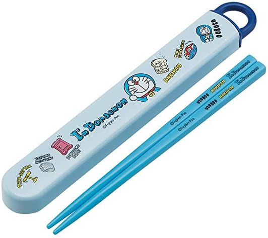 Skater Doraemon Antibacterial Slide Chopsticks Box Set