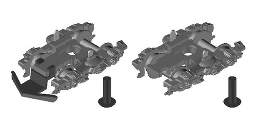 Kato Parts 6069SD Truck Set (Bogie) DT201 For KIHA 201-100 (N scale) ASSY